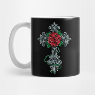 Ghotic Cross embroidery effect Mug